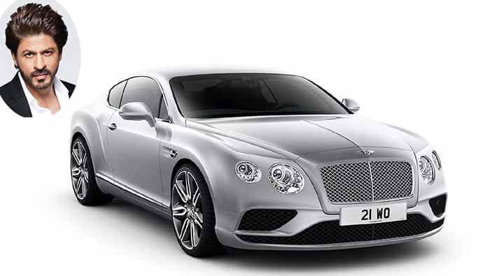 Shahrukh khan car collection includes Bentley Continental GT