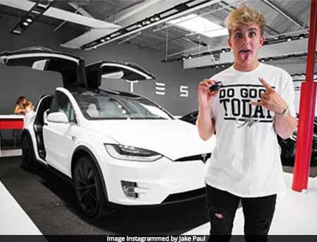 Jake Paul car collection Tesla Model X