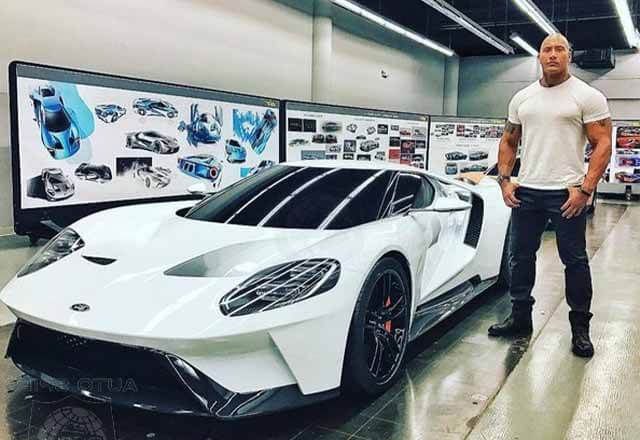 Dwayne Johnson with Ford GT