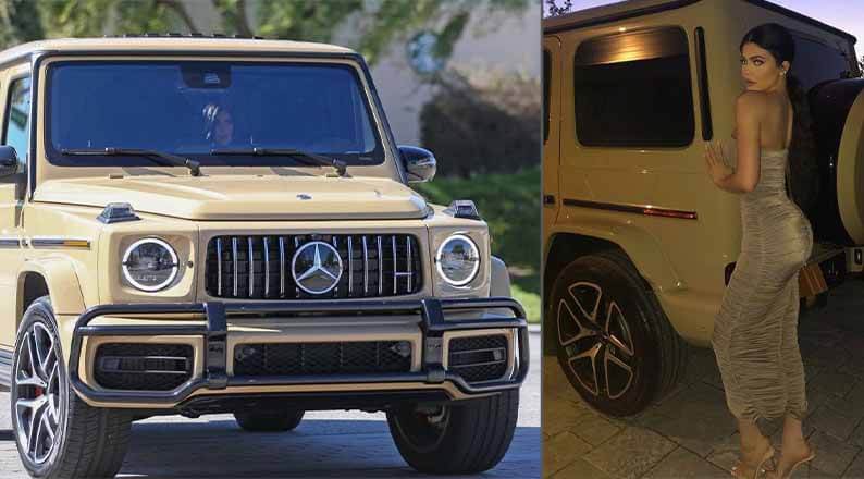 Kylie jenner with Mercedes G63 AMG G wagon