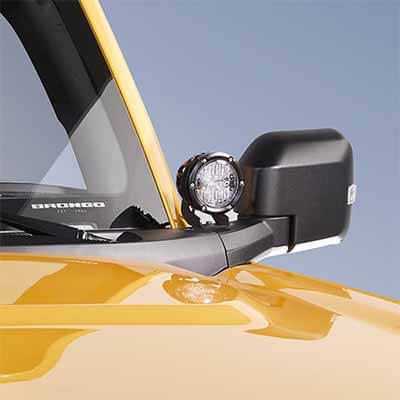 Bronco mirror-mounted off-road lights - must have accessories for Ford Bronco