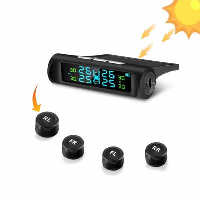 Solar External TPMS Car Tire Pressure Monitoring System